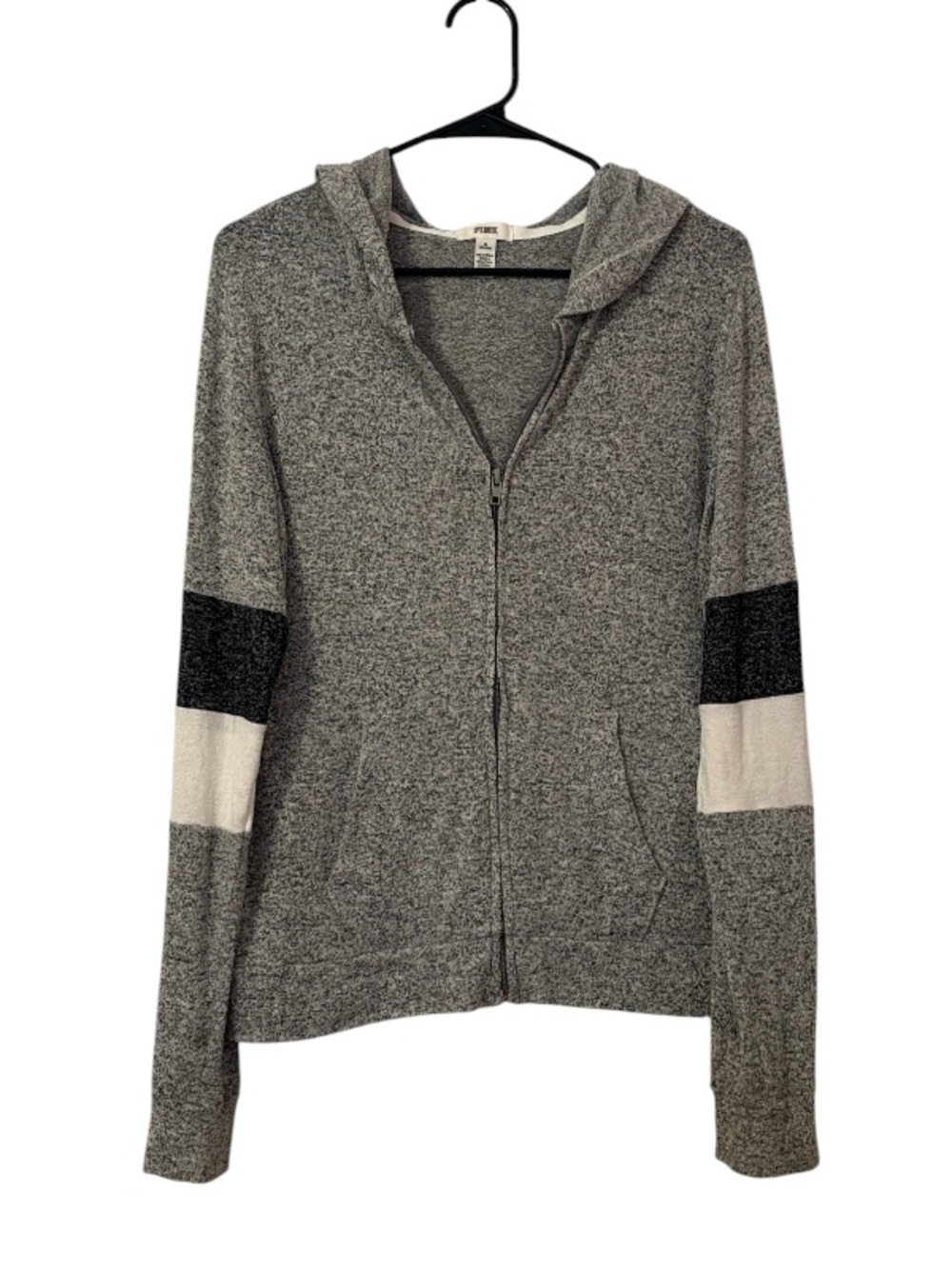 PINK Gray, Black & White Full Zip Jacket